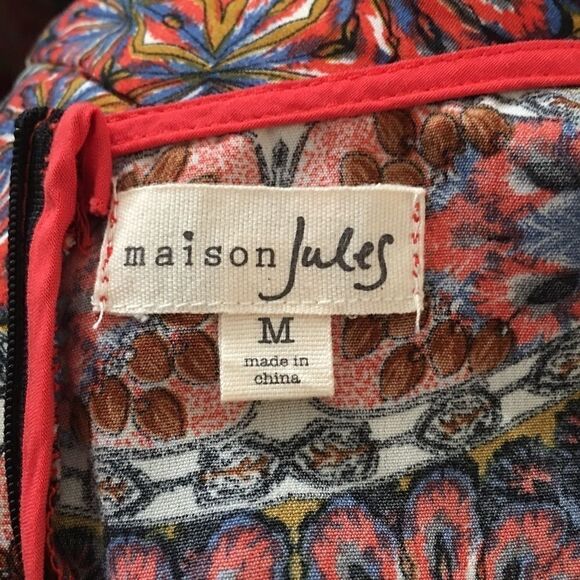 Madison Jules Brown Print Mini Dress Size M - Picture 3 of 3
